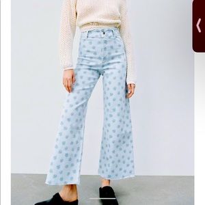 The Marine straight in floral sky print.